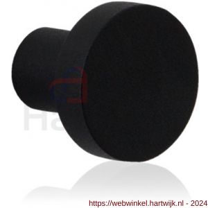 GPF Bouwbeslag ZwartWit 8504.25 meubelknop rond 25 mm hoogte 21 mm zwart - H21005424 - afbeelding 1