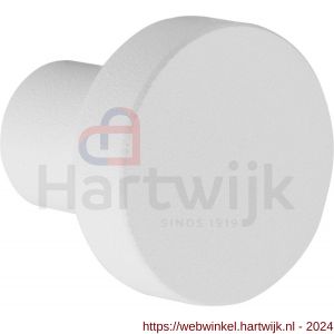 GPF Bouwbeslag ZwartWit 8506.25 meubelknop rond 25 mm hoogte 21 mm wit - H21005426 - afbeelding 1
