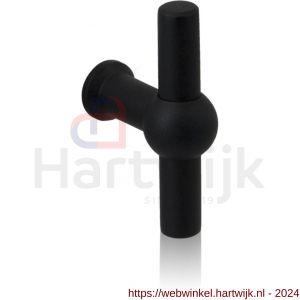GPF Bouwbeslag ZwartWit 8508.45 meubelknop Hipi 12 mm hoogte 45 mm zwart - H21005430 - afbeelding 1
