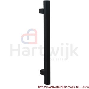 GPF Bouwbeslag ZwartWit 8602.61 deurgreep GPF10 vierkant 22x400/300 mm hoogte 55 mm zwart met enkel- en dubbelzijdige bevestiging - H21003239 - afbeelding 1