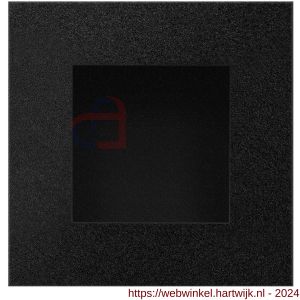 GPF Bouwbeslag ZwartWit 8714.61F schuifdeurkom vierkant 90x90 mm zwart - H21007581 - afbeelding 1