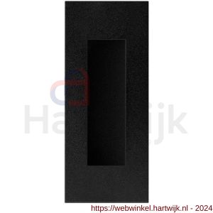 GPF Bouwbeslag ZwartWit 8715.61B schuifdeurkom rechthoekig 120x50 mm zwart - H21004563 - afbeelding 1