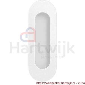 GPF Bouwbeslag ZwartWit 8716.62A schuifdeurkom ovaal 120x40 mm wit - H21007601 - afbeelding 1