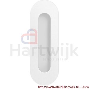 GPF Bouwbeslag ZwartWit 8716.62C schuifdeurkom ovaal 150x50 mm wit - H21007602 - afbeelding 1