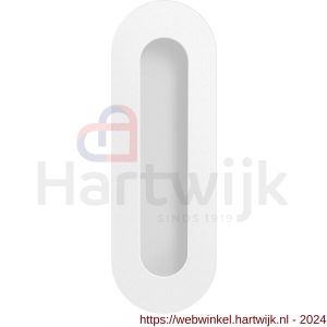 GPF Bouwbeslag ZwartWit 8716.62D schuifdeurkom ovaal 180x60 mm wit - H21007603 - afbeelding 1