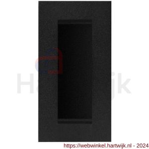 GPF Bouwbeslag ZwartWit 8717.61A schuifdeurkom rechthoekig 102x51 mm zwart - H21007588 - afbeelding 1