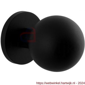 GPF Bouwbeslag ZwartWit 8823.61 kogel voordeurknop 70 mm op rozet 70 mm zwart - H21006878 - afbeelding 1