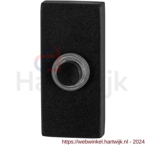 GPF Bouwbeslag ZwartWit 8826.01 deurbel beldrukker rechthoekig 70x32x10 mm met zwarte button zwart - H21008206 - afbeelding 1