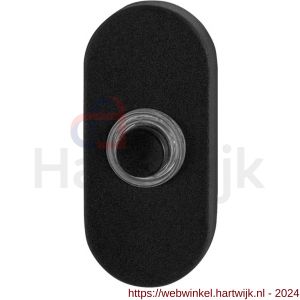 GPF Bouwbeslag ZwartWit 8826.04 deurbel beldrukker ovaal 70x32x10 mm met zwarte button zwart - H21008207 - afbeelding 1