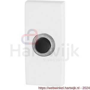 GPF Bouwbeslag ZwartWit 8826.41 deurbel beldrukker rechthoekig 70x32x10 mm met zwarte button wit - H21008854 - afbeelding 1