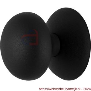 GPF Bouwbeslag ZwartWit 8829.61 paddenstoel voordeurknop 65 mm op rozet 70 mm zwart - H21008856 - afbeelding 1