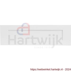 GPF Bouwbeslag ZwartWit 8834.62 briefplaat 350x100x3 mm met verende binnenklep wit - H21011949 - afbeelding 1