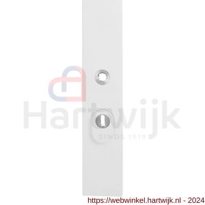 GPF Bouwbeslag ZwartWit 8842.62/72 veiligheids buitenschild SKG*** 248x52x11 mm rechthoekig kerntrekbeveiliging PC 72 mm massief wit - H21008586 - afbeelding 1