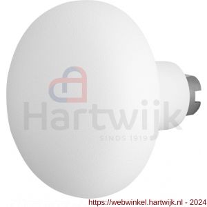 GPF Bouwbeslag ZwartWit 8849.62 S5 paddenstoel knop 65 mm voor veiligheids schilden vast met wisselstift wit - H21010497 - afbeelding 1