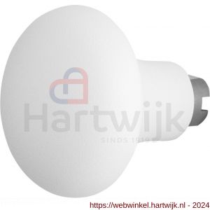 GPF Bouwbeslag ZwartWit 8851.62 S5 paddenstoel knop 52 mm voor veiligheids schilden vast met wisselstift wit - H21010499 - afbeelding 1