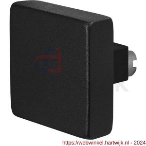 GPF Bouwbeslag ZwartWit 8858.61 S5 vierkante knop 60x60x16 mm voor veiligheids schilden vast met wisselstift zwart - H21006889 - afbeelding 1