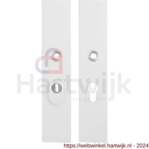 GPF Bouwbeslag ZwartWit 8862.62/55 veiligheids schilden SKG*** 248x52 mm rechthoekig kerntrekbeveiliging PC 55 mm wit - H21008619 - afbeelding 1