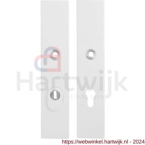 GPF Bouwbeslag ZwartWit 8862.62/72 veiligheids schilden SKG*** 248x52 mm rechthoekig kerntrekbeveiliging PC 72 mm wit - H21008620 - afbeelding 1