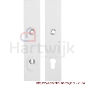 GPF Bouwbeslag ZwartWit 8862.62/92 veiligheids schilden SKG*** 248x52 mm rechthoekig kerntrekbeveiliging PC 92 mm wit - H21008621 - afbeelding 1