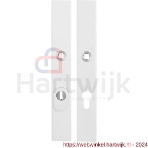 GPF Bouwbeslag ZwartWit 8866.62/72 veiligheids schilden smal SKG*** 257x35 mm rechthoekig kerntrekbeveiliging PC 72 mm wit - H21008630 - afbeelding 1