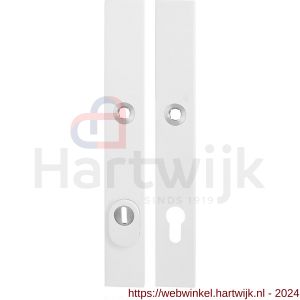 GPF Bouwbeslag ZwartWit 8866.62/92 veiligheids schilden smal SKG*** 257x35 mm rechthoekig kerntrekbeveiliging PC 92 mm wit - H21008631 - afbeelding 1