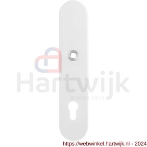 GPF Bouwbeslag ZwartWit 8870.62/92 veiligheids binnenschild SKG*** 248x52x8 mm afgerond PC 92 mm wit - H21008634 - afbeelding 1
