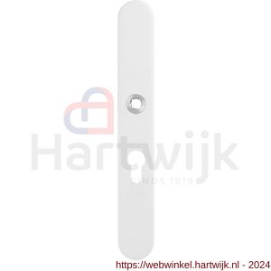 GPF Bouwbeslag ZwartWit 8874.62/72 veiligheids binnenschild smal SKG*** 257x35x8 mm afgerond PC 72 mm wit - H21008640 - afbeelding 1
