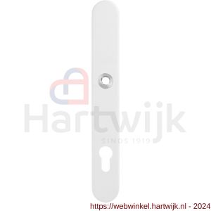 GPF Bouwbeslag ZwartWit 8874.62/92 veiligheids binnenschild smal SKG*** 257x35x8 mm afgerond PC 92 mm wit - H21008641 - afbeelding 1