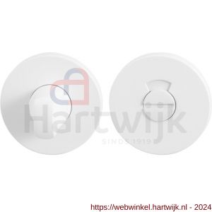 GPF Bouwbeslag Entree 8903VW toiletgarnituur rond 53x6 mm stift 8 mm met rood-wit indicator wit - H21011407 - afbeelding 1
