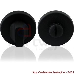 GPF Bouwbeslag ZwartWit 8910.00 toiletgarnituur rond 50x8 mm stift 8 mm grote knop zwart - H21003813 - afbeelding 1