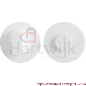 GPF Bouwbeslag ZwartWit 8910.40 toiletgarnituur rond 50x8 mm stift 8 mm grote knop wit - H21003806 - afbeelding 1