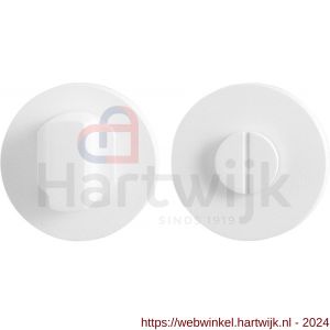 GPF Bouwbeslag ZwartWit 8911.40 toiletgarnituur rond 50x8 mm stift 5 mm grote knop wit - H21005916 - afbeelding 1