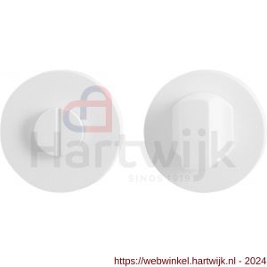 GPF Bouwbeslag ZwartWit 8911.45 toiletgarnituur rond 50x6 mm stift 5 mm grote knop wit - H21008658 - afbeelding 1