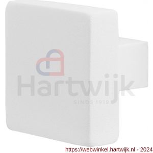 GPF Bouwbeslag ZwartWit 8948.62 S2 vierkante knop 53x53x16 mm vast met knopvastzetter wit - H21003114 - afbeelding 1