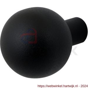 GPF Bouwbeslag ZwartWit 8954.61 S2 kogelknop 50 mm vast met knopvastzetter zwart - H21003108 - afbeelding 1