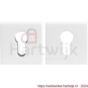 GPF Bouwbeslag ZwartWit 9386.62 set veiligheidsrozet vierkant 54 mm SKG*** wit - H21012906 - afbeelding 1
