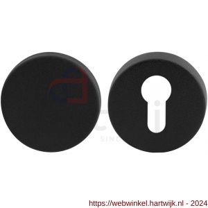 GPF Bouwbeslag ZwartWit 9393.61 set veiligheidsrozet rond 54 mm SKG*** buiten blind zwart - H21012954 - afbeelding 1