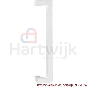 GPF Bouwbeslag ZwartWit 9701.62.0400 deurgreep GPF13 verkropt 22x22x400/378 mm wit met enkel- en dubbelzijdige bevestiging - H21011541 - afbeelding 1