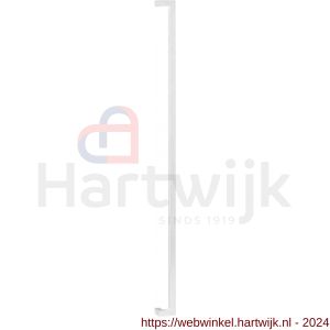 GPF Bouwbeslag ZwartWit 9702.62.1600 deurgreep GPF14 verkropt 30x30x1600/1570 mm wit met enkel- en dubbelzijdige bevestiging - H21011576 - afbeelding 1