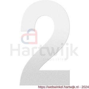 GPF Bouwbeslag ZwartWit 9800.62.0150-2 huisnummer 2 150 mm wit - H21010817 - afbeelding 1