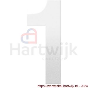 GPF Bouwbeslag ZwartWit 9800.62.0200-1 huisnummer 1 L 200 mm wit - H21010828 - afbeelding 1