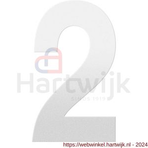 GPF Bouwbeslag ZwartWit 9800.62.0250-2 huisnummer 2 XL 250 mm wit - H21010839 - afbeelding 1