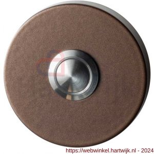 GPF Bouwbeslag Anastasius 9827.A2.1100 deurbel beldrukker rond 50x8 mm met RVS button Bronze blend - H21008988 - afbeelding 1