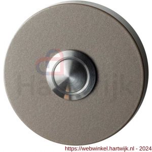 GPF Bouwbeslag Anastasius 9827.A3.1100 deurbel beldrukker rond 50x8 mm met RVS button Mocca blend - H21008992 - afbeelding 1