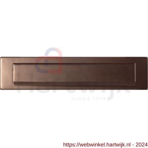 GPF Bouwbeslag Anastasius 9830.A2 briefplaat 340x77 mm met valklep 280x45 mm Bronze blend - H21009001 - afbeelding 1