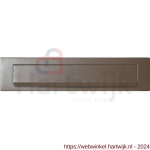 GPF Bouwbeslag Anastasius 9830.A3 briefplaat 340x77 mm met valklep 280x45 mm Mocca blend - H21009002 - afbeelding 1