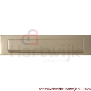 GPF Bouwbeslag Anastasius 9830.A4 briefplaat 340x77 mm met valklep 280x45 mm Champagne blend - H21009003 - afbeelding 1
