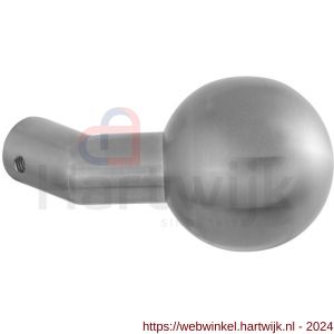 GPF Bouwbeslag RVS 9953.09 S2 verkropte kogelknop 55 mm vast met knopvastzetter RVS mat geborsteld - H21008259 - afbeelding 1