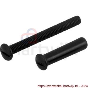 GPF Bouwbeslag AG0365 smeedijzer zwart met huls 22 mm M4x35 mm mm voor deurdikte 40 mm smeedijzer zwart - H21008001 - afbeelding 1