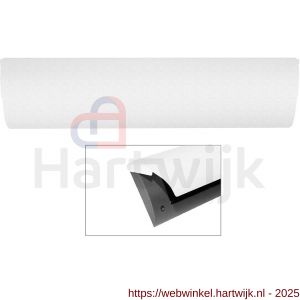Cubic Colors briefplaat binnen met kunststof houder en luxe klep 86x345 mm wit-zwart - H21011507 - afbeelding 1